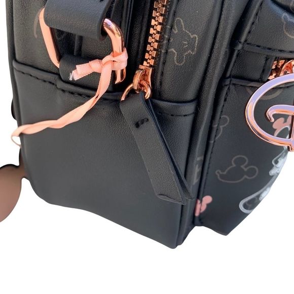 Disney Womens Black Disney Mickey & Minnie Mouse 2 In 1 Crossbody Bag One Size - Picture 10 of 14